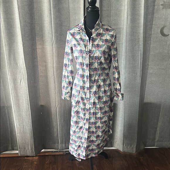 UNTUCKit Black and Gray Long Sleeve Dress with Collar - Picture 1 of 7